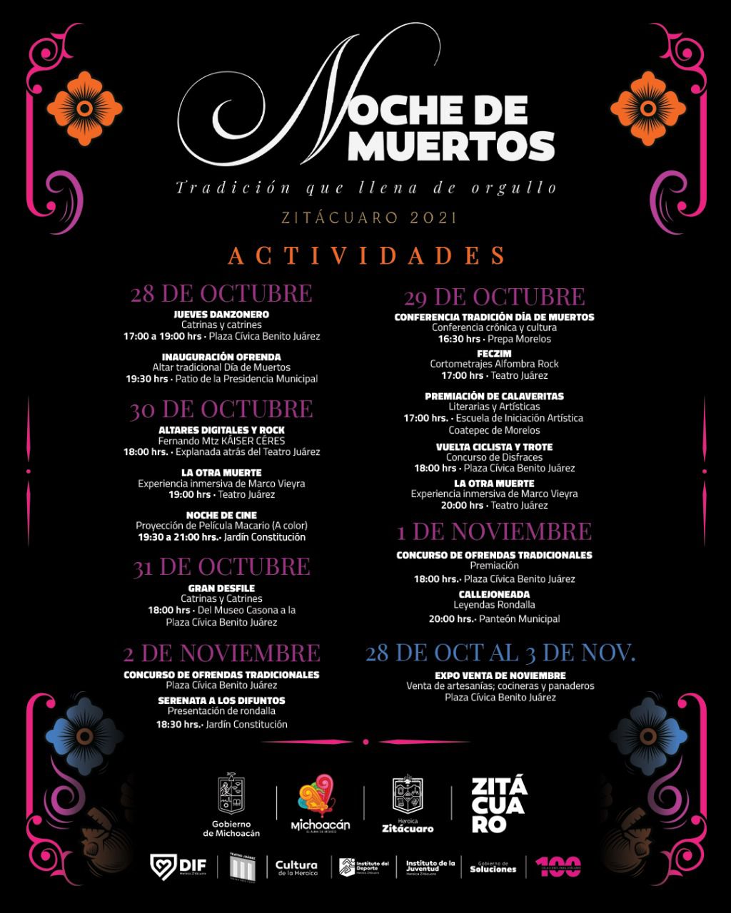 Presentan amplio Festival del Día de Muertos en Zitácuaro